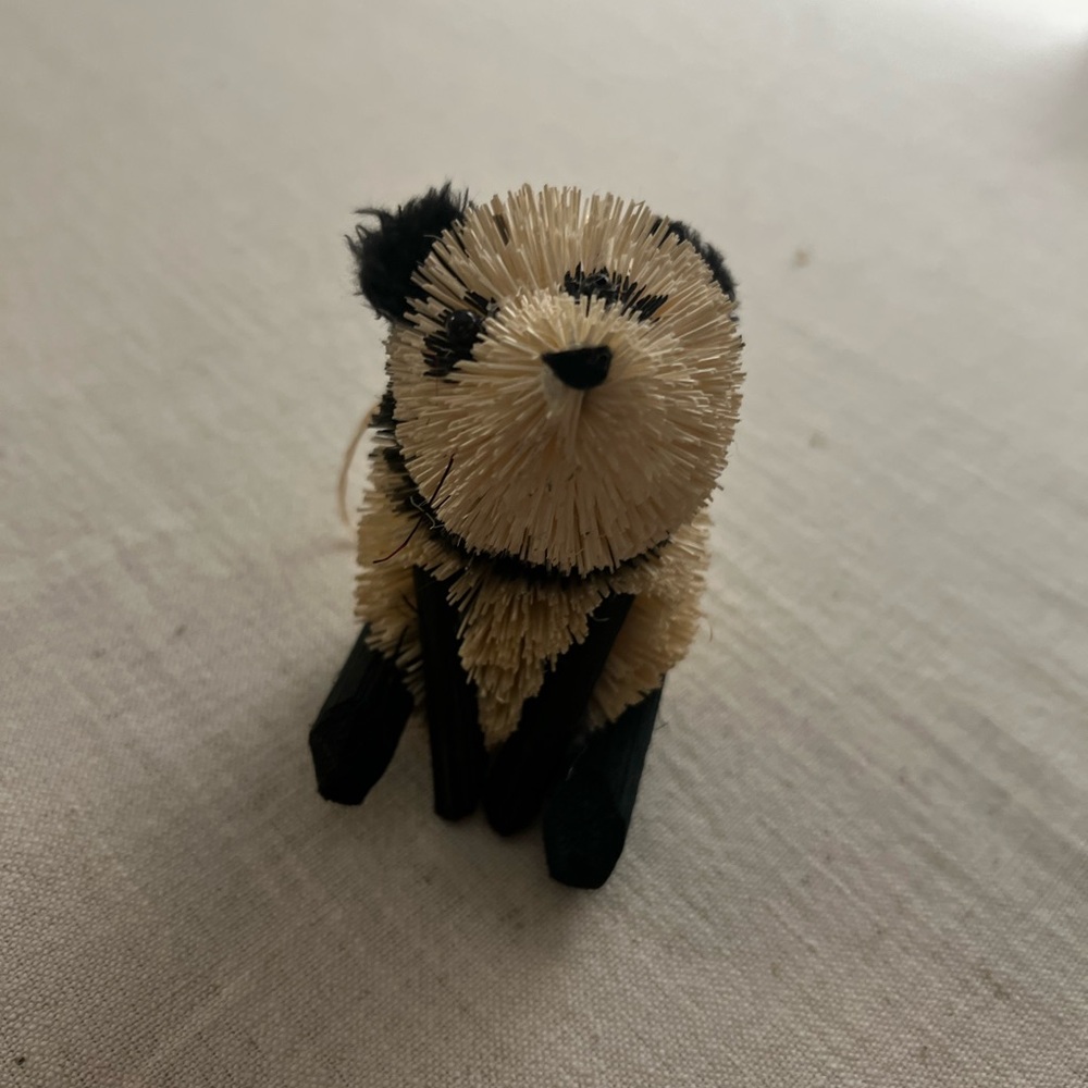 Bottlebrush Panda Christmas Ornament